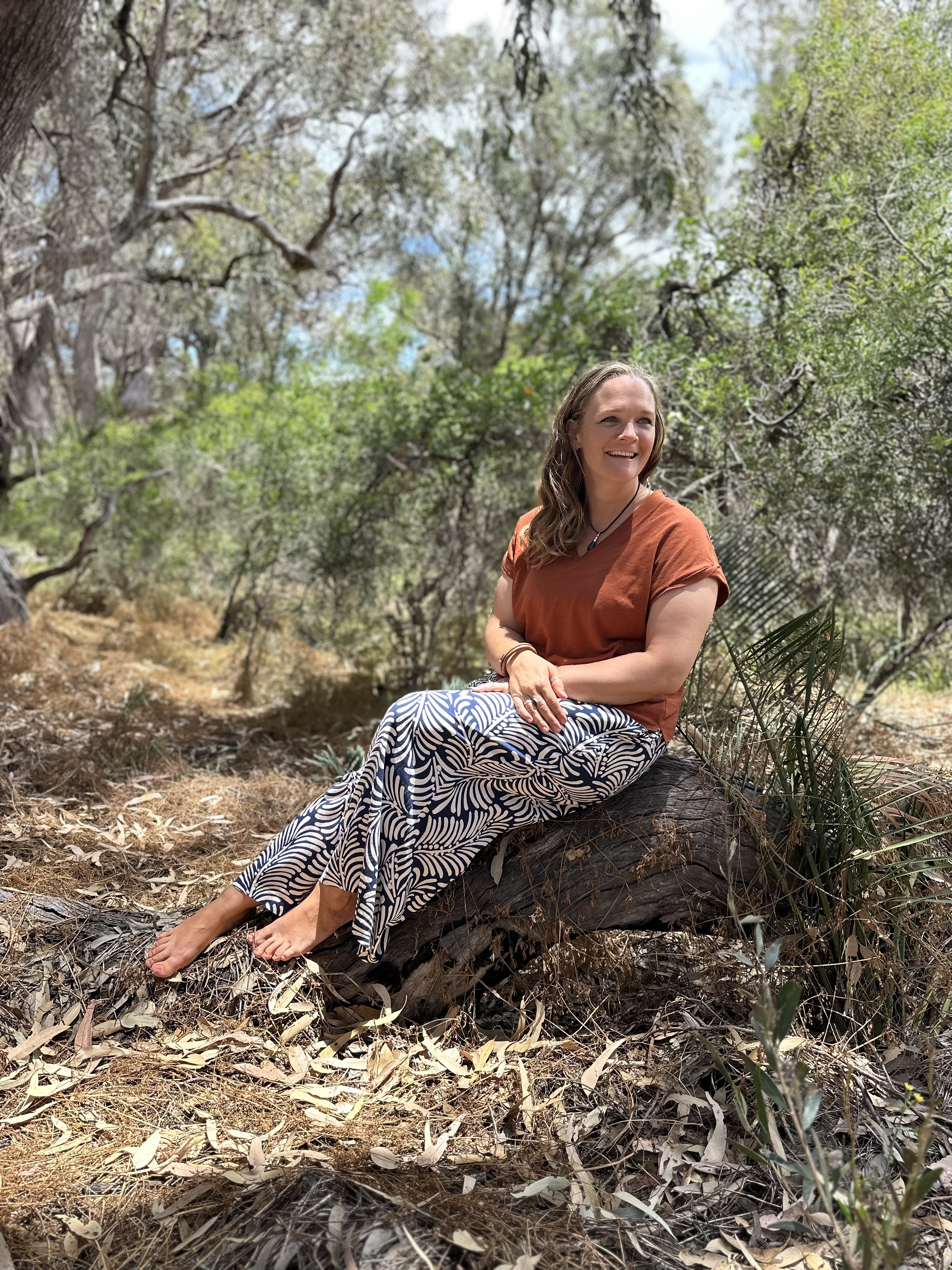 Dani, Aligned Clarity — sitting in nature